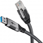 Kabelis USB Goobay USB-A - RJ-45 7.5 m Juodas (70693)