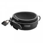 XR Brands Neoprene Adjustable Collar with Lock and Keys Juodas
