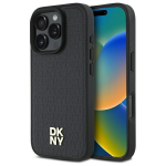 DKNY DKHMP16LPSHRPSK Apple iPhone 16 Pro 6.3" dėklas telefonui juodos spalvos Repeat Pattern Stack Logo MagSafe