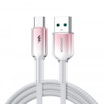 Joyroom S-A42 3A USB-A USB-C Kabelis 1.2m baltos spalvos