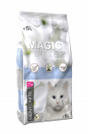 Magic Cat Placek Kačių kraiko dėžės smėlis - "Magic Litter Bentonite Ultra Baltas", 5 l