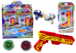 Lean Toys Raudonas &scaron;autuvas su dviem metaliniais diskais ir &scaron;viesos efektais