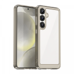 Hurtel Outer Space dėklas skirtas Samsung Galaxy S25 Edge Flexible Frame dėklas - Translucent, juodos spalvos
