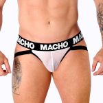 Macho Underwear Macho MX26X1 Jockstrap Baltas Mesh XL - Breathable Athletic Support