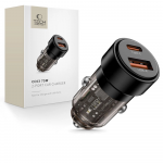 &bdquo;Tech Protect CC03&ldquo; 2 prievadų PD75W automobilinis įkroviklis - juodas