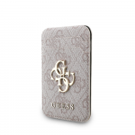 Dėklas Guess 4G Metal Logo MagSafe Cardslot Stand rožinės spalvos