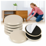 Dantų &scaron;epetėlis Realprices Apvalūs slankiojantys kilimėliai baldų pervežimui, lipnūs, 4,2 cm, 8 vnt.