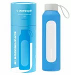 Gertuvė Wessper B1 borosilikatinis 500 ml &bdquo;Ocean&ldquo; stiklinis butelis