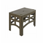Garden4You Sulankstomas stalas L su stalčių atbraila 80kg Timo 70x45x55cm alyvuogių odos 4052396119176