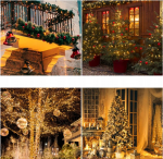 Happy People Lauko Kalėdinė girlianda 200 Led, 15 metrai &Scaron;iltai baltos spalvos K-4