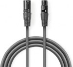 &bdquo;Nedis DMX&ldquo; jungties mažinimo kabelis XLR 3 kontaktų (M) - XLR 3 kontaktų (F) 1,00 m tamsiai mėlynas