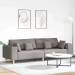 Sofa su pagalve Taupe 250 x 77 x 76 cm audinys