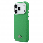 Lacoste Iconic Petit Pique Metal Logo MagSafe dėklas skirtas Apple iPhone 17 Pro žalios spalvos