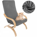 Veliūrinis užvalkalas foteliui, pilkos spalvos