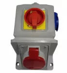 Schneider Electric Maitinimo rinkinys su lizdu 32A /5 kontaktų + lizdu 16A/250V + jungikliu ŁK 4P 0-1 IP55 617