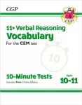 KNYGA Cgp Books 11+ CEM 10-Minute Tests: Verbal Reasoning Vocabulary - Ages 10-11 (with Online Edition)
