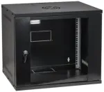 Spintelė NetRack NETRACK sieninė spintelė, 19in 9U 400mm ECO-Line* juodos spalvos stiklinės durelės