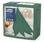Servetėlės Tork Linestyle 39 x 39 cm Kalnų pu&scaron;ies žalia, 14 pakelių x 50 vnt./kartoninė dėžė