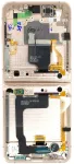 LCD ekranas + jutiklinis blokas + priekinis dangtelis Samsung F721 Galaxy Z Flip 4 5G rausvas (techninio aptarnavimo rinkinys)