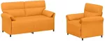 Sofa Sofos komplektas 2 vnt. Tamsiai geltona Audinys