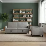 Sofa Sofos komplektas su saugojimu 2 vnt. &Scaron;viesiai pilka Poliesteris
