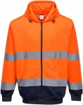 Dviejų spalvų bliuzonas su gobtuvu ir užsegimu priekyje PORTWEST B317, Dydis: XXXL, Pw spalvos: Oranžinis/Navy