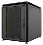 Lanview LOGON RDL12U61BL, Laisvai stovintis stelažas, 12U, 600 kg, Raktinis užraktas, Reguliuojamos kojelės, Kabelių tvarkymas