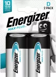 &Scaron;arminė baterija LR20 (D) EP95 1,5 V 18000 mAh MAX plus Energizer 2 vnt. blisteris