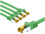 Goobay RJ45 kabelis krosowy CAT 6A S/FTP (PiMF), 500 MHz, su CAT 7 kable surowym, 2 m, žalia, komplektas 5 - Długość kabla 2 m (RB69576)