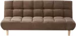 Beliani I&scaron;skleidžiama sofa dviem RISOR, &scaron;enilinė, ruda