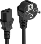Fske 5 m maitinimo laidas Iec 320 C13 Iec 3 kontaktų maitinimo laidas Cee 7/7 Euro ki&scaron;tukas Ac laidas, skirtas Pc, monitoriui, Tv, Ps3 Ps4 Pro, spausdintuvui, kompiuterio ekranui, projektoriui ir kt.