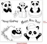 Skaidrūs "panda" antspaudai kortoms, dienora&scaron;čiams, rankdarbiams