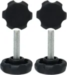 Sourcing map reguliuojamos baldų kojelės reguliuojama kojelė m6 x 30 x 30 mm rankinis sraigtas lyginimo kojelės reguliuojamas lygis grindų apsauga 4 vnt.