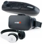 Webski Vr 360 Vr akiniai 3d telefonui su Bt valdikliu ir ausinėmis
