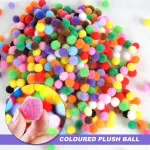 Pompomai rankdarbiams, 2000 mini spalvotų pompomų pakuotė, 10 mm veltinio kamuoliukai, spalvoti pompomai vakarėlių dekoravimui, pasidaryk pats, kūrybinių rankdarbių gamyba