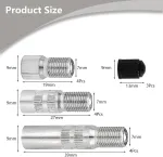 Bamyli 12 vnt. vožtuvų prailginimo automobilių vožtuvai, vožtuvų prailginimo adapteris su sriegiu 19 mm, 27 mm, 39 mm vožtuvų prailginimo adapteris automobiliui su 12 padangų ventilių dangtelių, skirtų e paspirtukui, automobiliui, sunkvežimiui, furgonui,