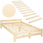 Springos Dvigulė lova 200x160cm &scaron;viesiai ruda medinė su rėmu 2 asmenims 200kg