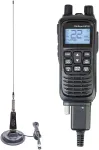 Ne&scaron;iojama CB radijo stotelė PNI Escort HP 82, daugiastandartė, 4W, 12V, AM-FM su PNI LED 2000 CB antena