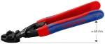 Žnyplės &scaron;oninio kirpimo 200mm D6mm, Knipex
