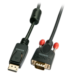 Lindy Adapteris - DisplayPort į VGA 0.5m 1920x1200@60Hz Auksu Padengtas