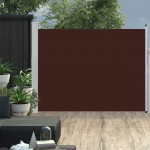 I&scaron;traukiama &scaron;oninė kiemo pertvara, rudos spalvos, 140x500cm