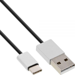 USB kabelis InLine USB-A - USB-C 0,5 m Juodas (35836)