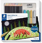 Kūrybinis rinkinys STAEDTLER 146 10C, 12 palvotų pie&scaron;tukų + 4 žymekliai, drožtukas