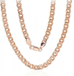 Sidabrinė apyrankė su siūlu. Paauksuota - 1,13 - 15.5-19