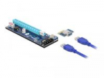 Delock Riser Karte PCI Express x1 zu x16 mit 60 cm USB Kabelis