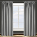 Eurofirany DESIGN 91 Naktinė užuolaida i&scaron; lygaus užtemdančio audinio PARISA, 135X270 cm, juosta / tunelis / kabliukai, spalva:pilka