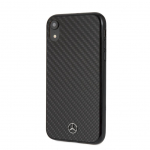 Mercedes Mercedes MEHCI61RCABK iPhone Xr juodas / juodas anglies kietas dėklas Dynamic Line
