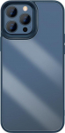 Baseus Crystal Phone Case kietas dėklas, skirtas iPhone 13 Pro su TPU rėmeliu mėlynu (ARJT000703)