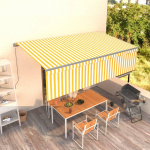 Rankiniu būdu i&scaron;traukiama markizė, geltona ir balta, 5x3m