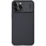 &bdquo;Nillkin CamShield Pro Magnetic Case&ldquo; &scaron;arvuotas dėklas, skirtas &bdquo;iPhone 13 Pro Max&ldquo; ir kameros apsaugai, juodas (suderinamas su &bdquo;MagSafe&ldquo;)
